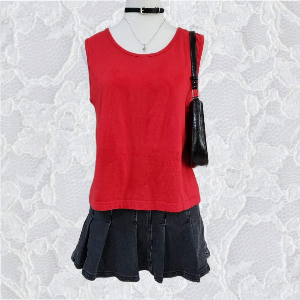 Vintage red tank top simply basic M
